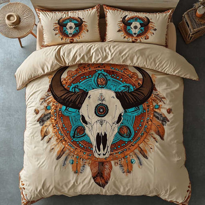 Tribal Buffalo Skull WN1202026CL Duvet Cover Set