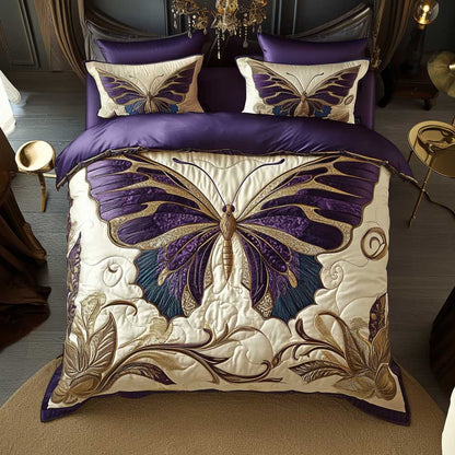 Golden Glow Butterfly WN2602035CL Duvet Cover Set