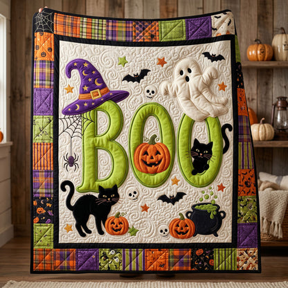 Boo Ghost Cat Halloween WN0905003CL Quilt