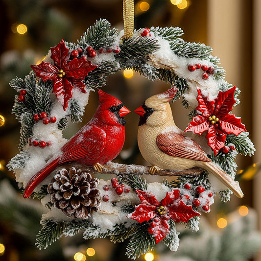 Cardinal Pair CW2010013CL Christmas Ornament