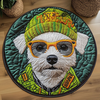 Westie Pop Art WN0406061CL Quilted Round Mat