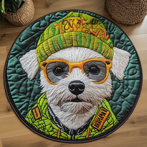 Westie Pop Art WN0406061CL Quilted Round Mat
