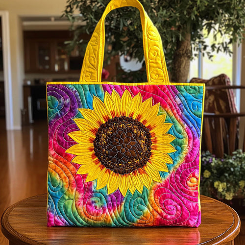 Illusion Sunflower QA0212023CL Quilted Tote Bag