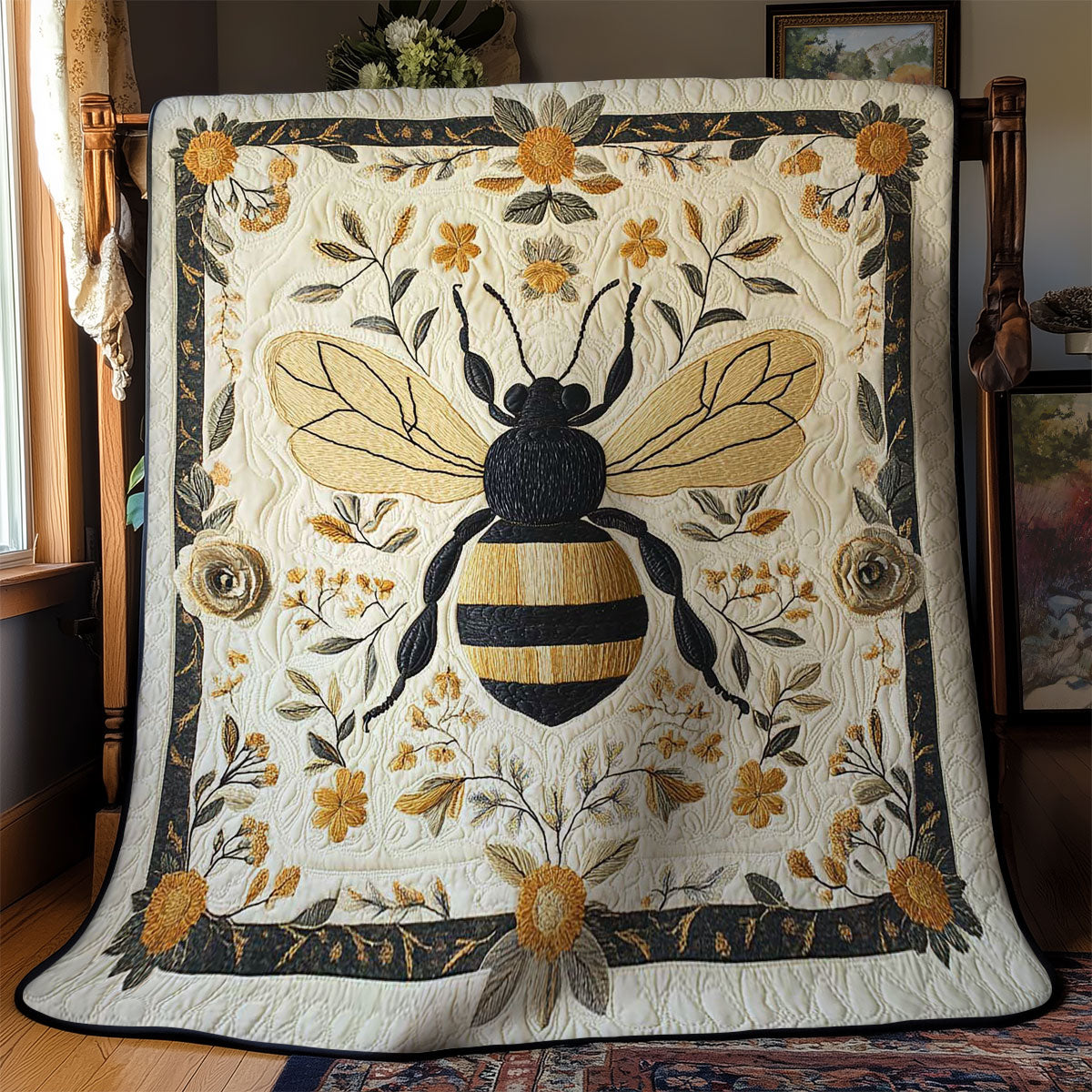 Golden Bee Garden WN1203017CL Quilt