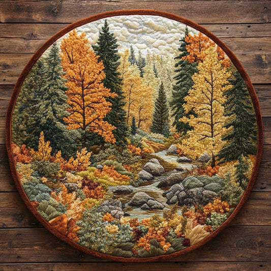 Silent Forest WN0905034CL Quilted Round Mat