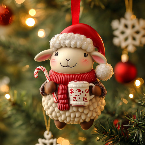 Merry Mug Sheep WN0411068CL Christmas Ornament