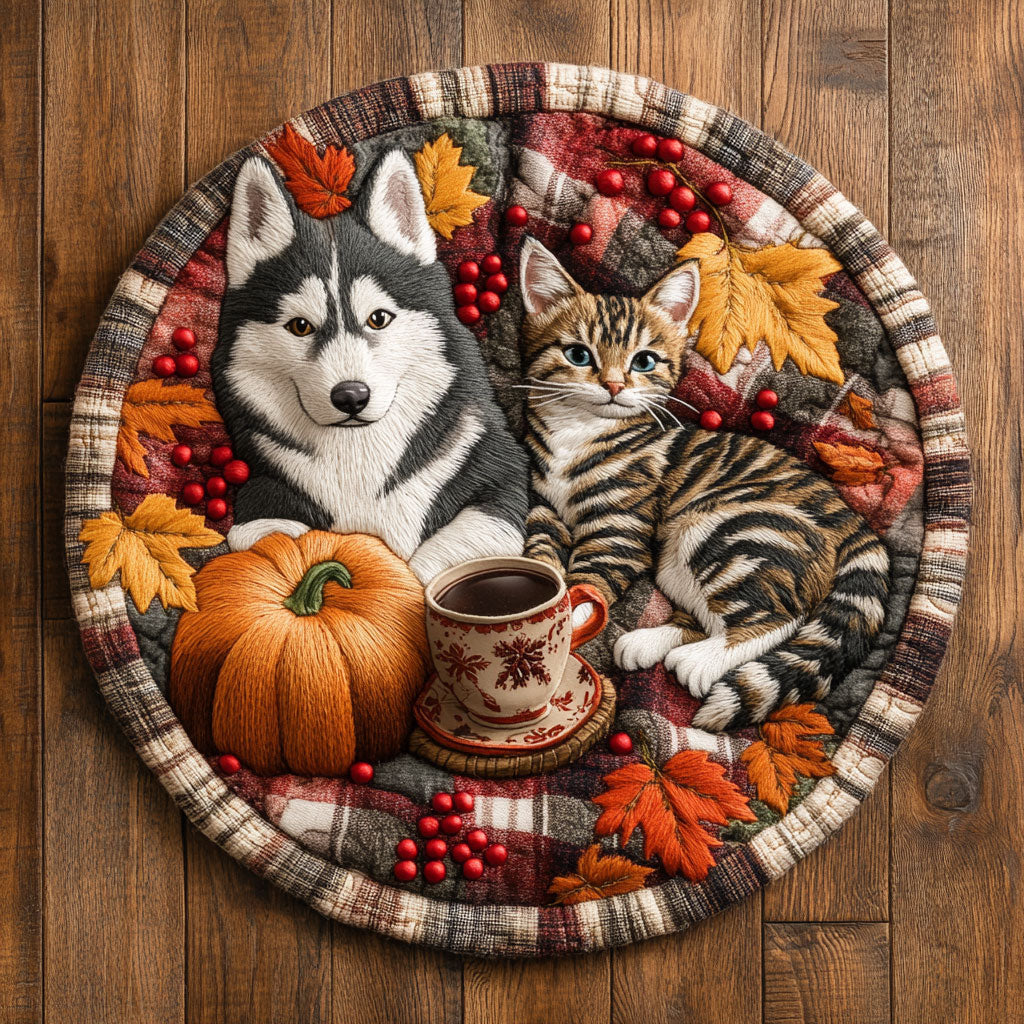 Husky Winter WN2905042CL Quilted Round Mat