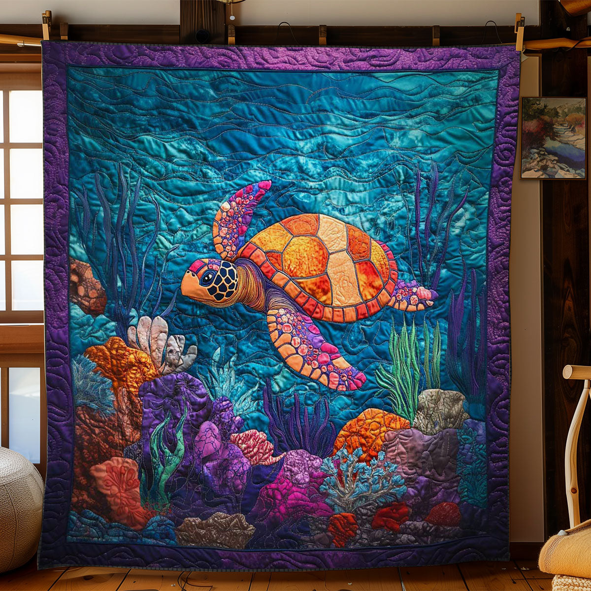 Blissful Turtle WN1404002CL Quilt