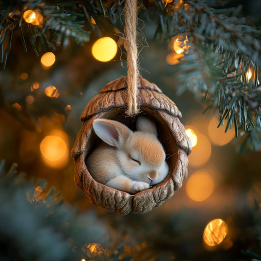 Rabbit Pinecone Magic WN2411069CL Christmas Ornament