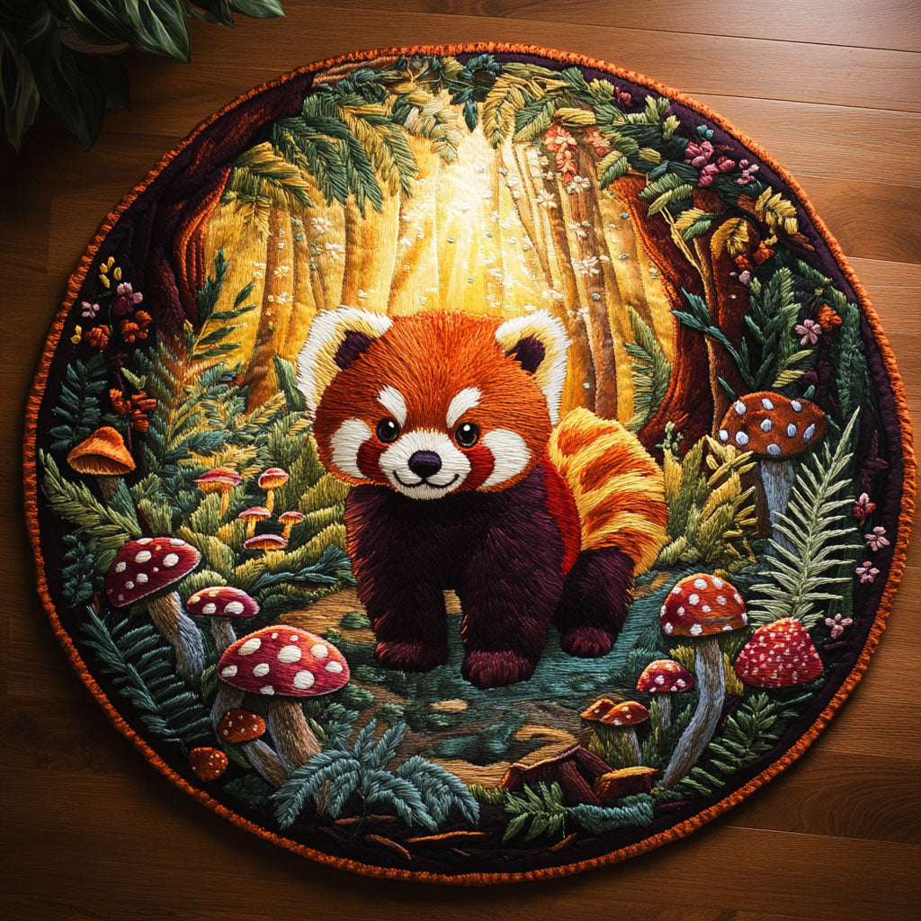 Red Panda Hideaway WN2905058CL Quilted Round Mat