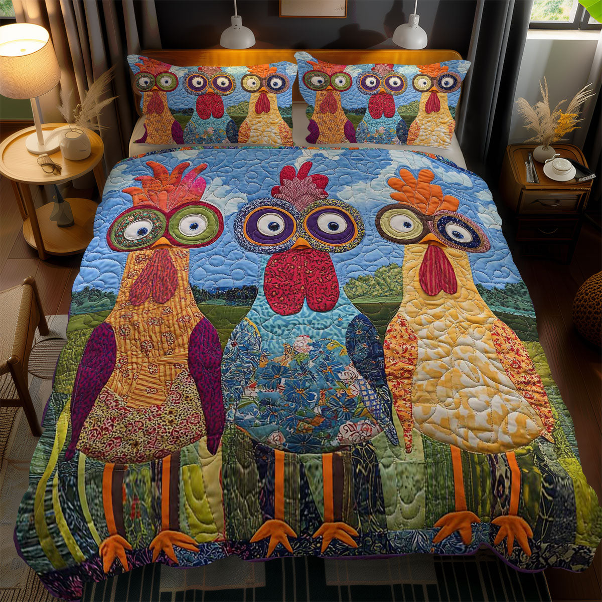 Crazy Chicken WN0803081CL Duvet Cover Set