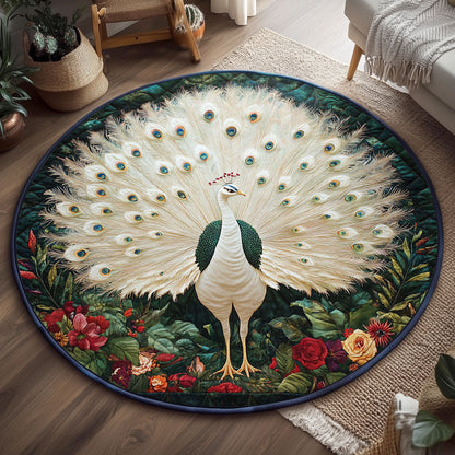 White Peacock WJ1405022CL Quilted Round Mat