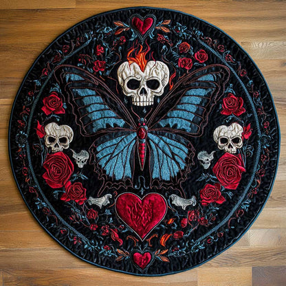 Butterfly Inferno WN2504010CL Quilted Round Mat