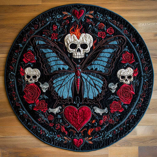Butterfly Inferno WN2504010CL Quilted Round Mat