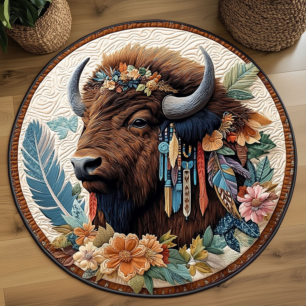 Bison Spirit KL2511007CL Quilted Round Mat