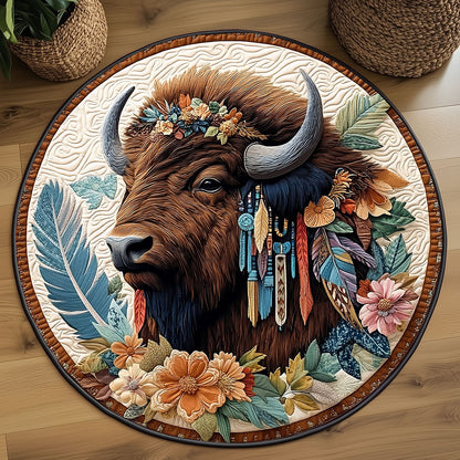 Bison Spirit KL2511007CL Quilted Round Mat