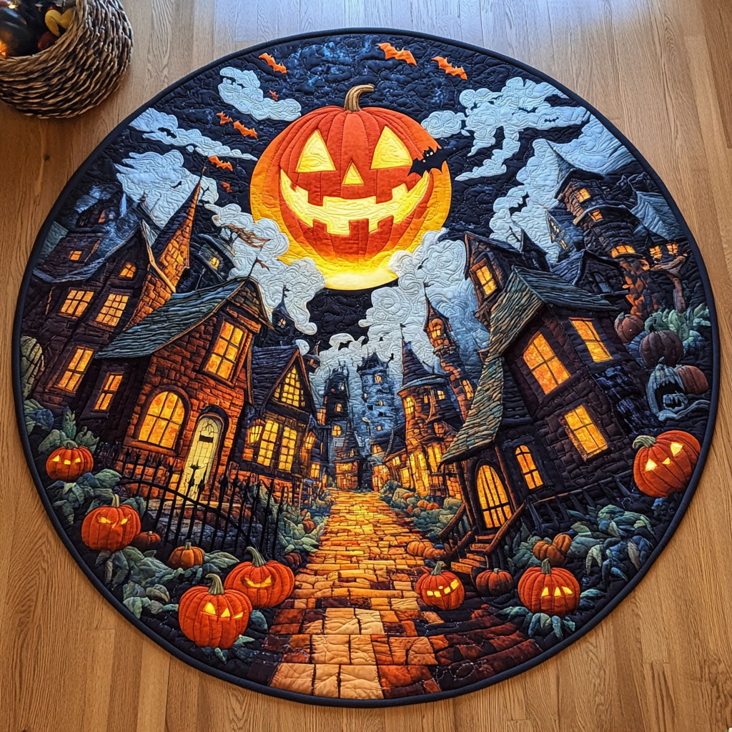 Halloween Howls WJ2607042CL Quilted Round Mat
