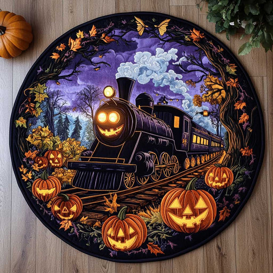 Halloween Train WN1005031CL Quilted Round Mat