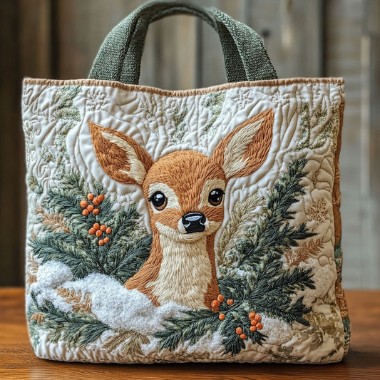 Forest Fawn CP0112186CL Quilted Tote Bag