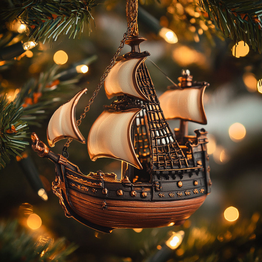 Legendary Pirate Ship WN1512040CL Christmas Ornament