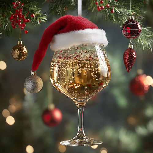 Wine Glass Merry Sip WN1112119CL Christmas Ornament