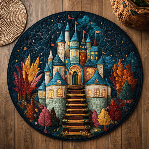 Castle Under Starlight WJ2407037CL Quilted Round Mat
