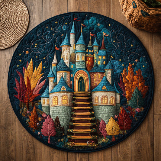 Castle Under Starlight WJ2407037CL Quilted Round Mat