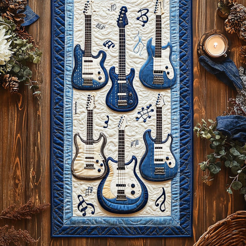 Guitar Dreams WN0407106CL Quilted Table Runner