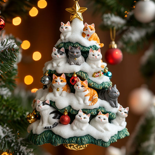 Winter Cat Magic CW2210043CL Christmas Ornament