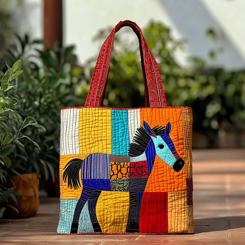 Mosaic Donkey WN2410040CL Quilted Tote Bag