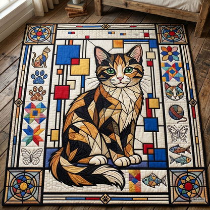 Stained Glass Calico Cat WN0306010CL Quilt