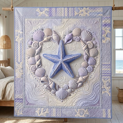 Seashell Heart Starfish WN0705025CL Quilt