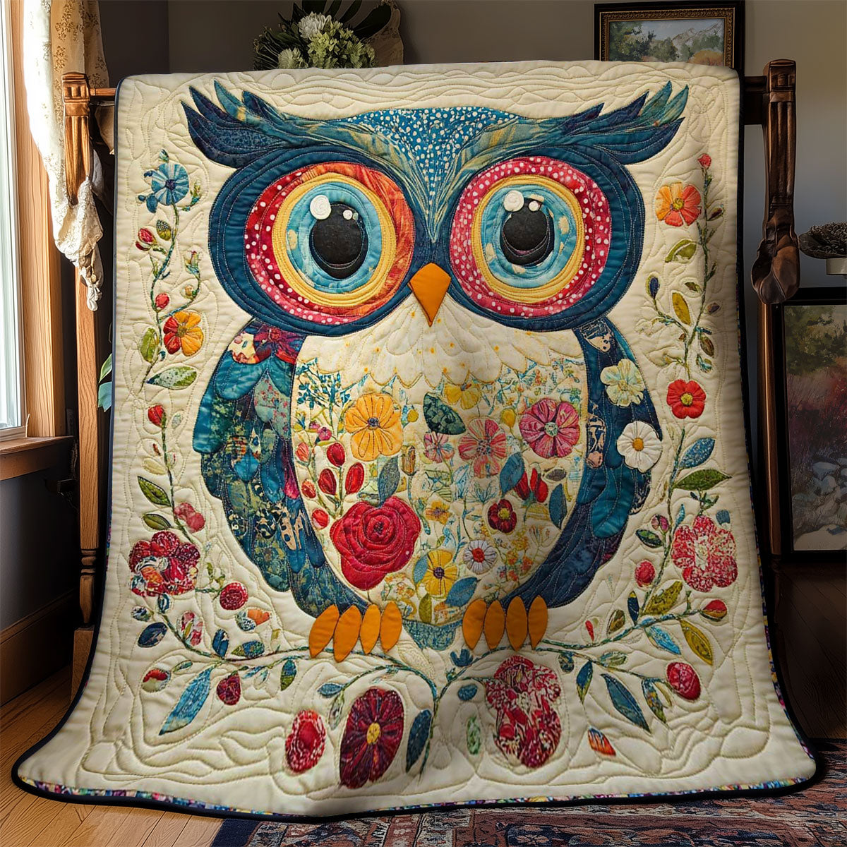 Floral Owl Harmony WN2101003CL Quilt