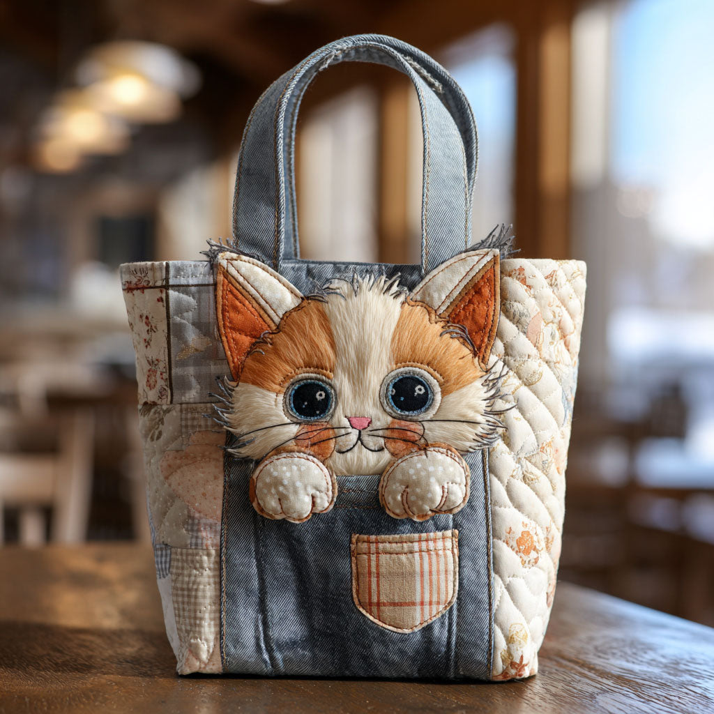 Cozy Cat CP0312043CL Quilted Tote Bag