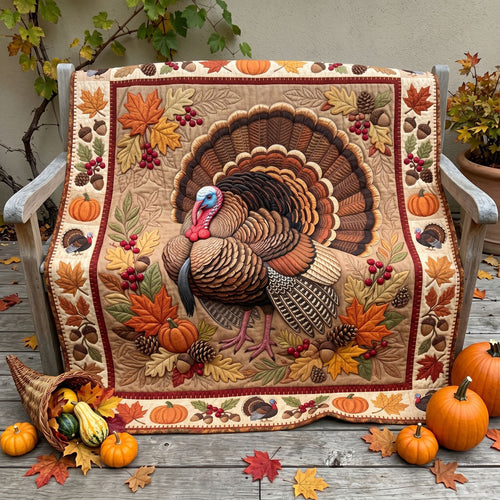 Thanksgiving Turkey Harvest WN1806013CL Quilt