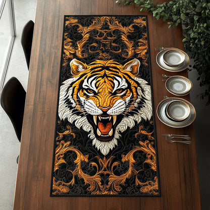 Baroque Tiger Portrait WJ0907031CL Quilted Table Runner
