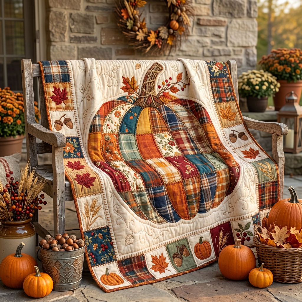 Patchwork Harvest Pumpkin WN1806008CL Quilt