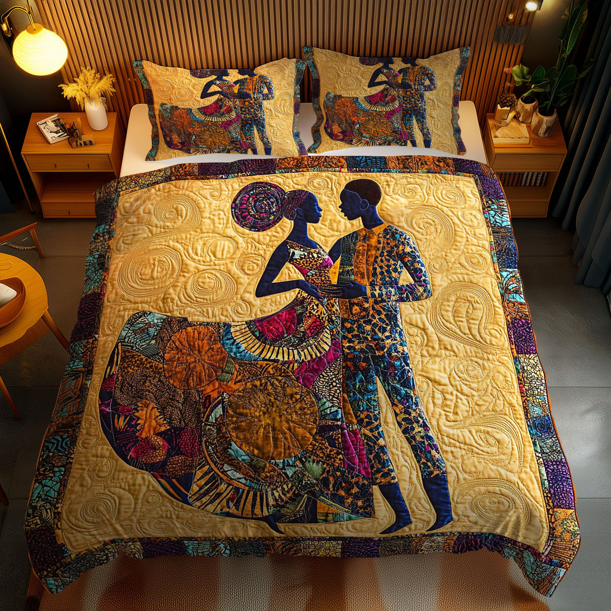 African Couple Love WN0703070CL Duvet Cover Set