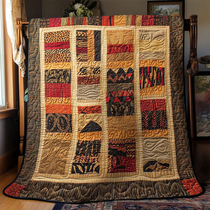 Golden African Patchwork WN0403044CL Quilt