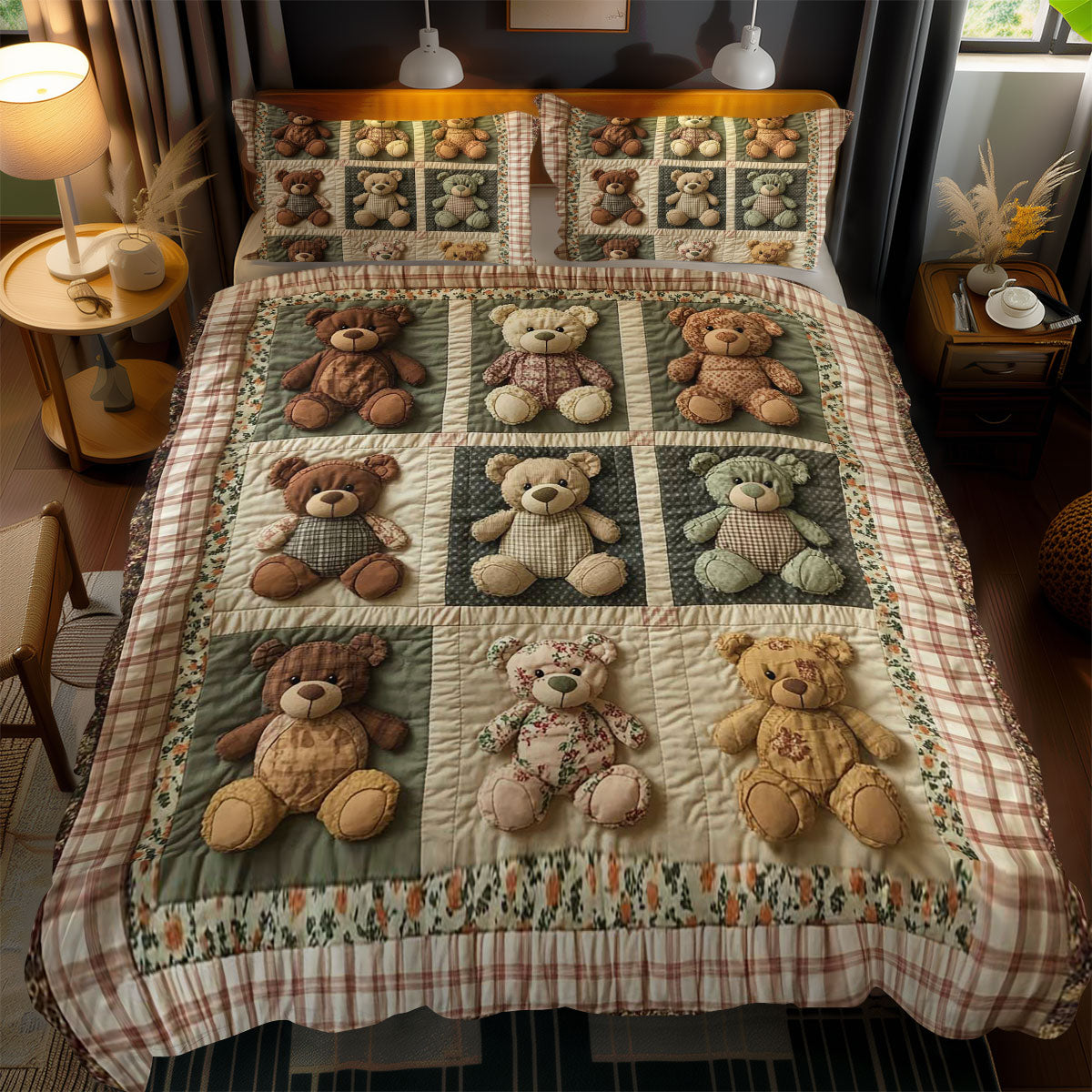 Rustic Teddy Bear WN1003112CL Duvet Cover Set