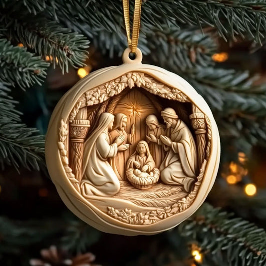 Christian Manger Star WN1610032CL Christmas Ornament