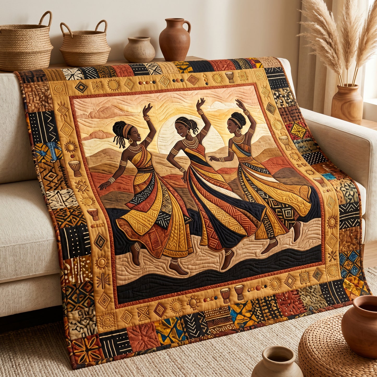 African Heritage Dancing XR1505003CL Quilt