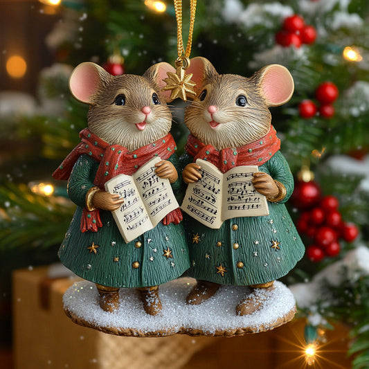 Winter Singing Mice CW1511075CL Christmas Ornament
