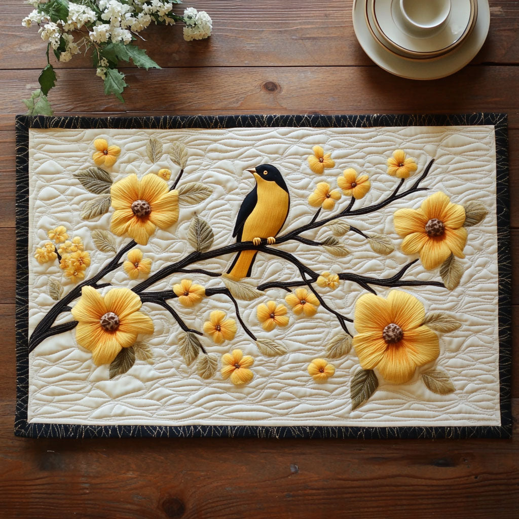 Chirp and Petals CP2804027CL Quilted Table Runner