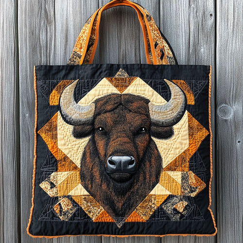 Tribal Dawn Bison WN0901093CL Quilted Tote Bag