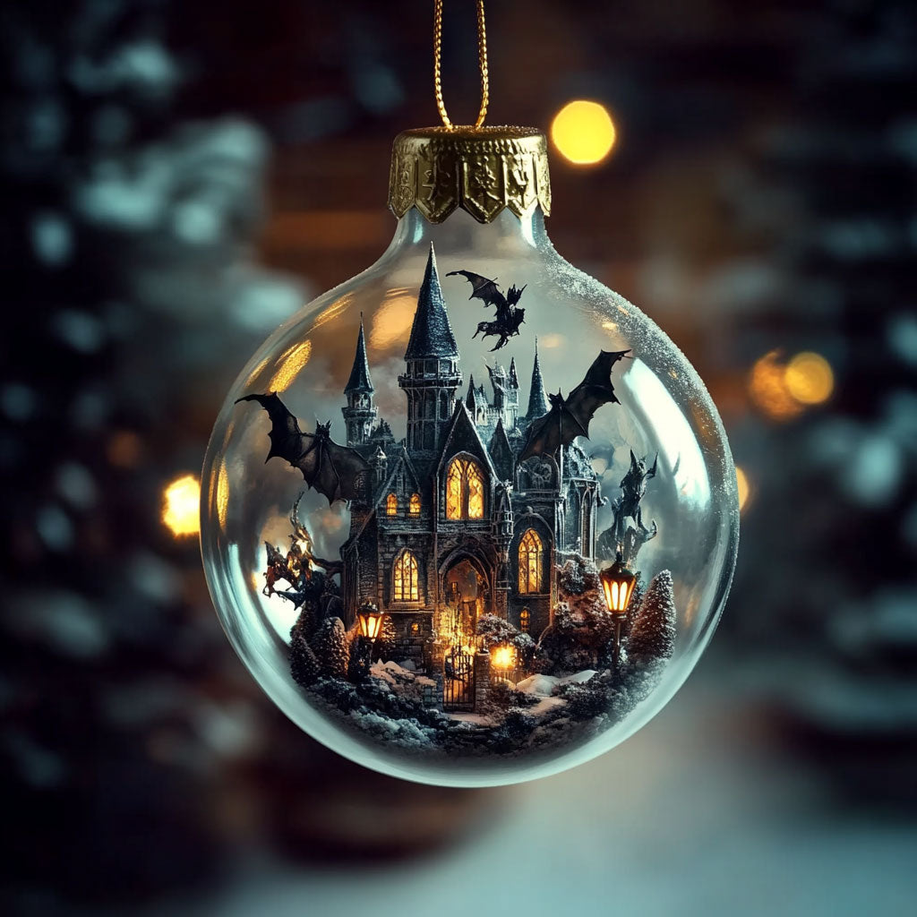 Castle Festive Ember WN0912007CL Christmas Ornament