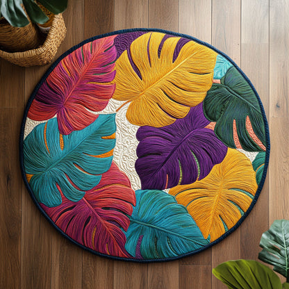 Urban Monstera WN0307136CL Quilted Round Mat