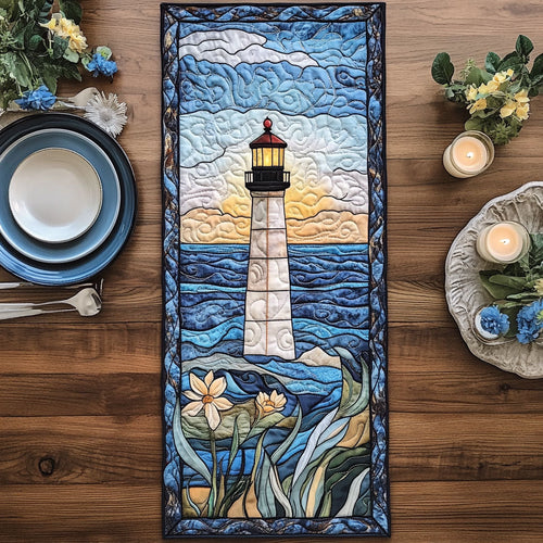 Lighthouse Charm CW1301180CL Quilted Table Runner
