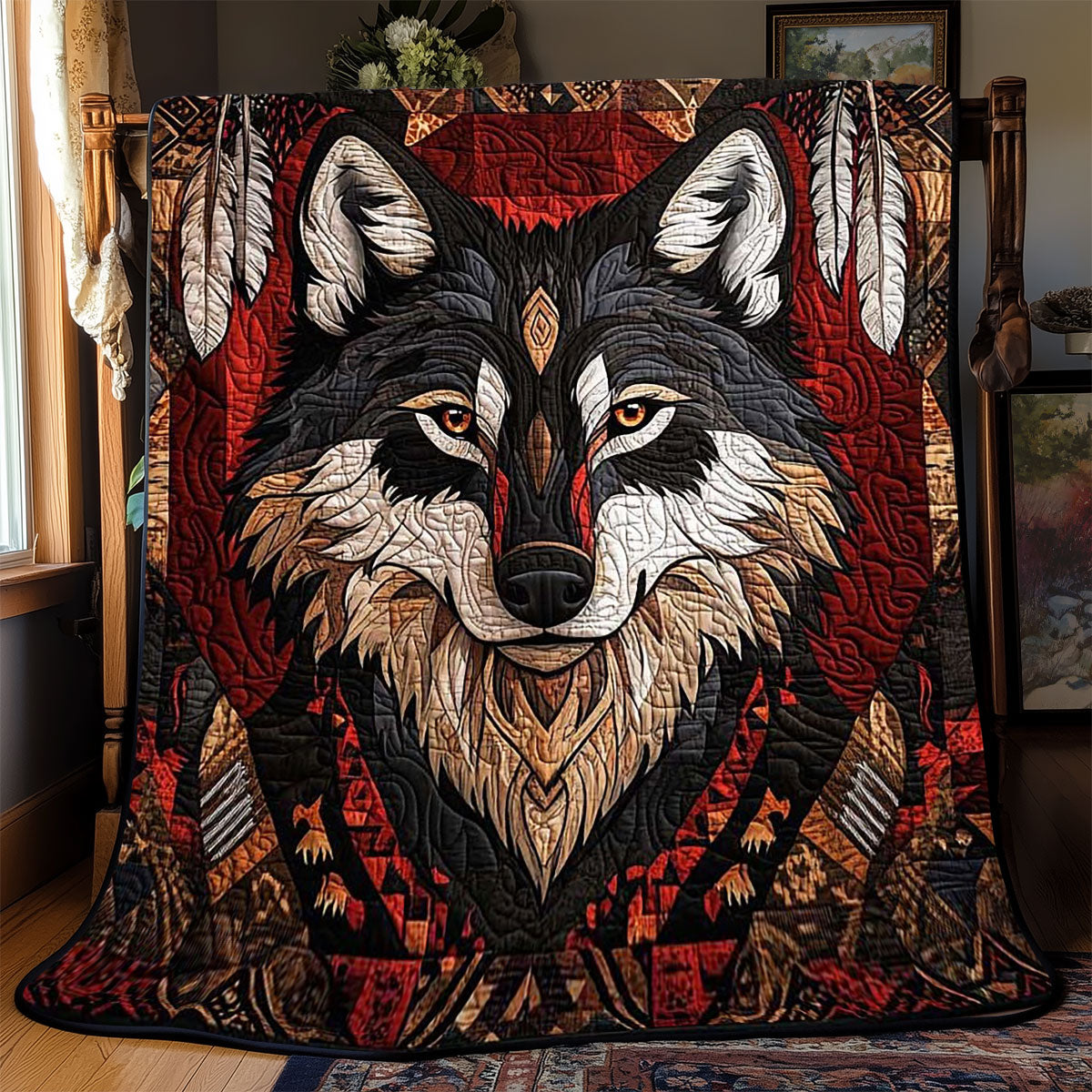 Native Wolf WP2502015CL Quilt