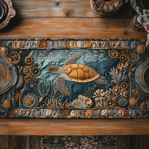 Turtle Voyage WN2406089CL Quilted Table Runner